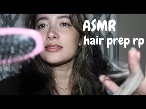 ASMR 💆‍♀️🙇‍♀️ scalp massage, hair brushing, haircut (getting ready for your date rp!)