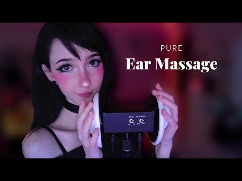 ASMR ☾ Releasing Your Tension pt.1 ❤️ [ear massage w/ lotion, 3Dio massage, mic visible]