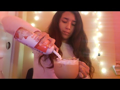 ASMR making coffee, tapping and liquid sounds