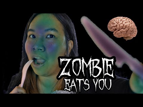 ASMR ZOMBIE EATS YOU UP (Soft Speaking, Mouth Sounds, Layered Sounds) 🧟‍♀️🍽️ [Roleplay]