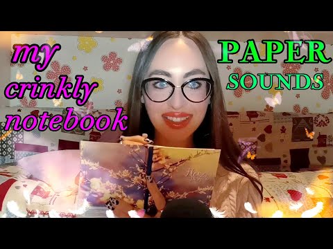 ASMR crinkly notebook | writing to you | paper sounds| tapping scratching gripping | intense tingles