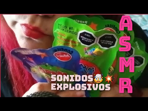 ASMR - Comiendo Dulces Explosivos😝💥/eatingsounds|Sonidos Crunch