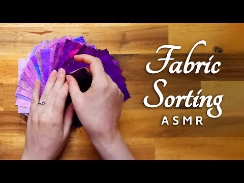 Relaxing Sort of Purple Fabric Samples ASMR Role Play