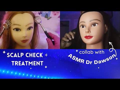 ASMR Scalp Check, Scalp Massage, Hair Brushing, Hair Play etc - Collab with @ASMRDrDawson