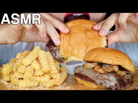 ASMR New Shake Shack Black Truffle Burger 쉑쉑(미국) 신메뉴 블랙트러플버거 먹방 Eating Sounds Mukbang