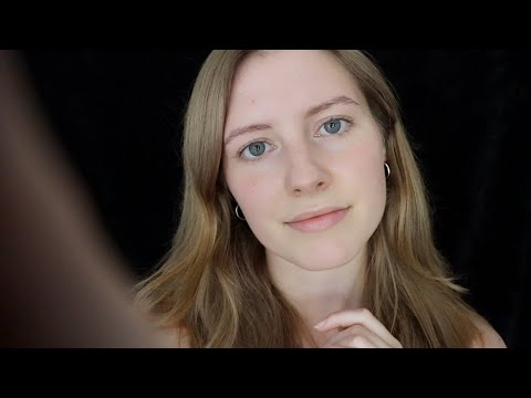 ASMR Face Touching & Tracing, Binaural Whispered Personal Attention (layered sounds, foley sounds)