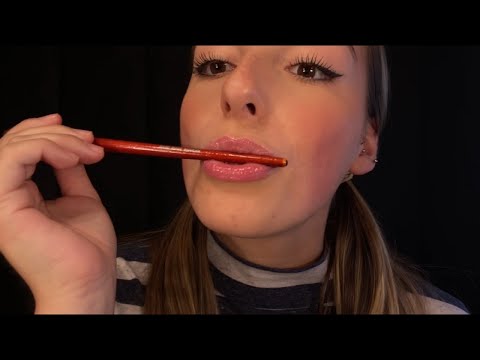 ASMR MOUTH SOUNDS | wet sounds, kisses, chewing on things, lipgloss, minimal talking