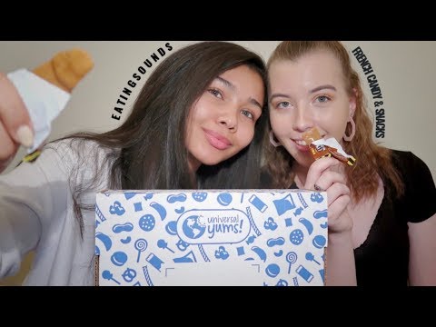 ASMR | EATING/ MOUTH SOUNDS & UNBOXING | Universal Yums ✨