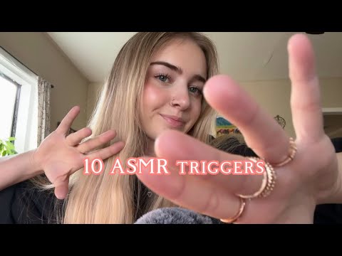 10 ASMR Triggers in 10 Minutes!! (fast and aggressive version)