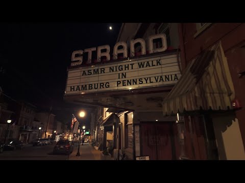 ASMR Night Walk in Hamburg, Pennsylvania