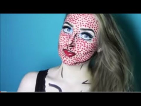 Asmr - Pop Art Effect Make up soft spoken tutorial collab with Queenkingsfx *Warning! TRYPOPHOBIA