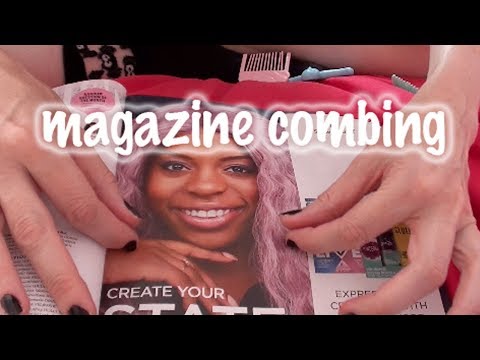 asmr magazine combing and stress pulling-tingles zzzz