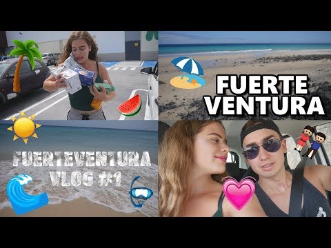 (NON-ASMR) Fuerteventura VLOG #1🌴| Ice Cream Mukbang 🍦, Drive With Us 🚘| ALEX & SARA 💑