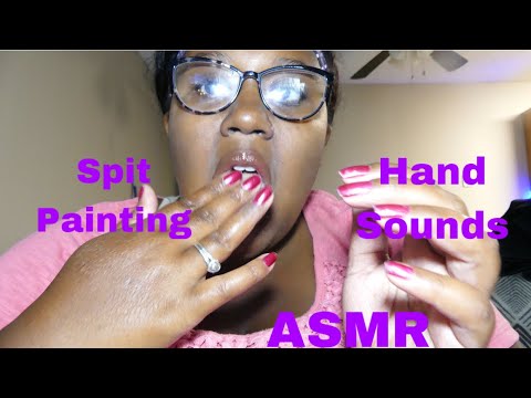ASMR *fast and aggressive Spit painting & hand sounds | Janay D ASMR