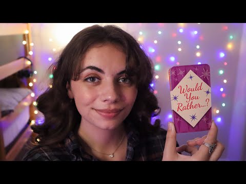 ASMR | Would You Rather Card Game (whispered, tapping, scratching, questions...)