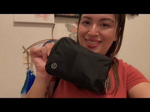 ASMR| Whats in my Lululemon bag- tingly triggers 😴