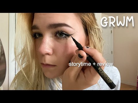 ASMR grwm: restaurant storytime + trying a new eyeliner !
