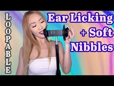 EAR LICKING + SOFT NIBBLING 💋 LOOPABLE ASMR | No Talking 25min