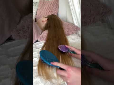 43 seconds of relaxing hair play #asmr #hairplay #shorts