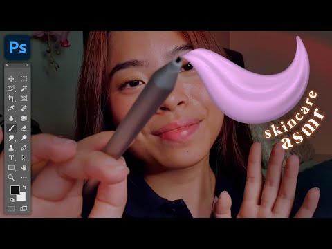 ASMR Doing Your Nighttime Skincare with Photoshop🦩✨ Animated Visual Triggers (Layered Sounds)