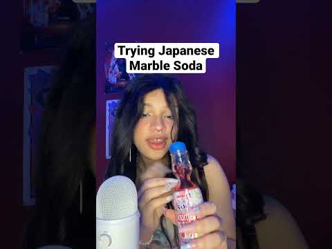 Trying Japanese Marble Soda ASMR! #asmrvideos