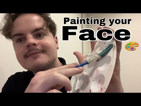 ASMR Fast & Aggressive Painting your Face (Visual Triggers, Personal Attention, Hand Sounds)
