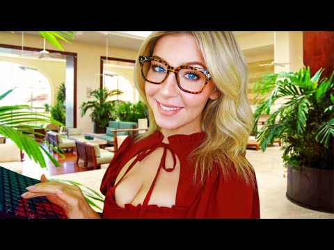 ASMR VERY INAPPROPRIATE HOTEL CHECK IN? 👀