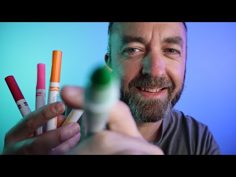 ASMR | Drawing on your FACE with colored markers