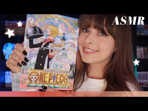 ASMR 🏴‍☠️ 🍱 One Piece Cook Book! ☆ Whispered Show & Tell, Tapping, Page Flipping & Turning for Sleep
