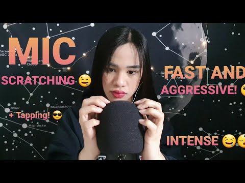 ASMR Brain Massage - Fast and Aggressive Mic Scratching and Tapping
