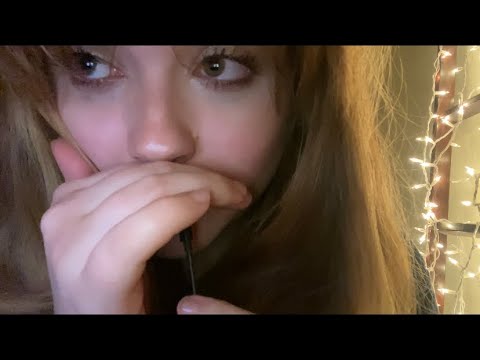 ASMR | super tingly inaudible whispering, & mouth sounds ♡