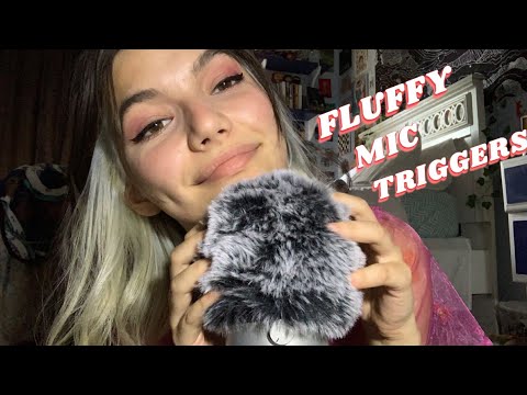 ASMR | Fluffy Mic Triggers | plucking, scratching, massage, mouth sounds, hand movements and more!!