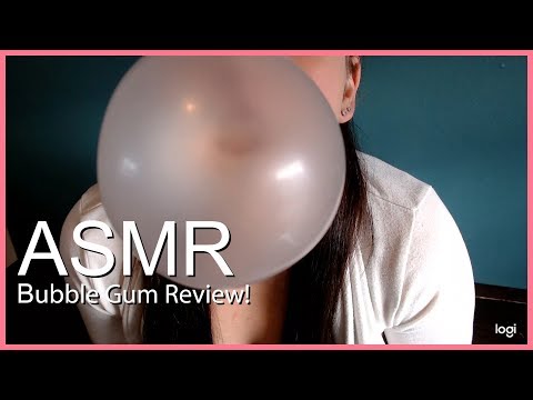 ASMR- Bubble Gum blowing review -Collab with Elena Eats