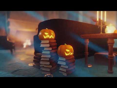 Halloween at Hogwarts 🎃 Ravenclaw House Edition [Musicless] Thunderstorm Ambience + Fireplace