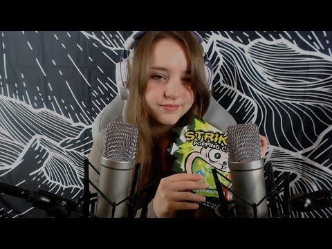 ASMR - Trying out green Asian candy that my bf bought for me... in ASMR