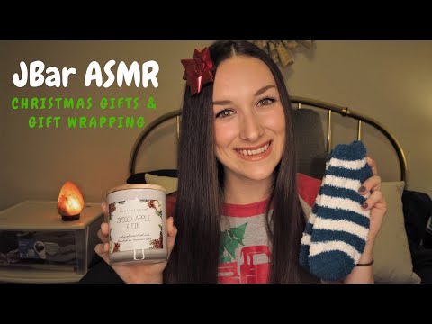 Christmas Gifts Show N' Tell & Gift Wrapping ASMR | whispered | tapping | crinkles