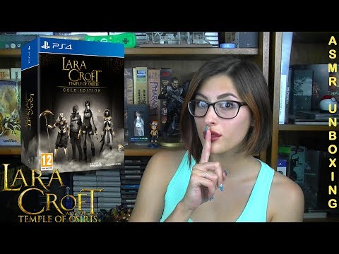 Lara Croft and the Temple of Osiris ~ASMR~ Unboxing of The Collector's Edition~Limited Gold Edition