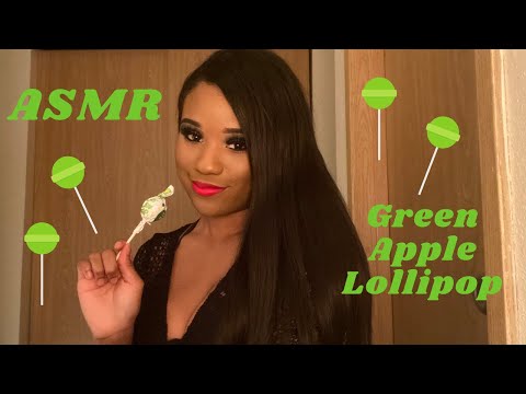 #ASMR|🍏🍭 Green Apple LOLLIPOP🍏🍭 [Licking/Sucking]| MOUTH SOUNDS👄👂🏽