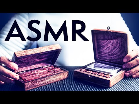 ASMR Unboxing WOOD GAME BOXES (Cards, Dice, Dominoes) 😴Wonderful Sounds