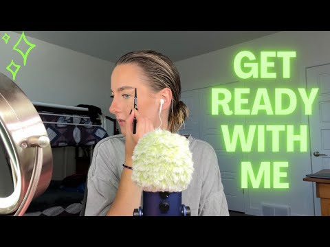 ASMR ✨ GRWM but I'm running late because I got distracted gardening (makeup application, whispering)