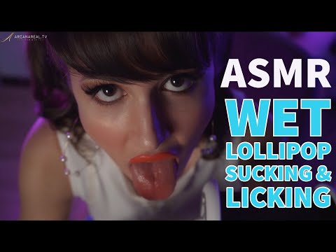 ASMR Wet Lollipop Sucking and Licking with Close Up No Talking