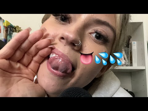 ASMR| Mic Licklng/ Finger Licklng/ Extra Spitty Painting video Collage
