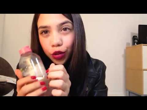 Lipstick application ASMR (mouth sounds, tongue clicking and tapping)
