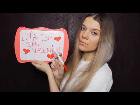 Spanish ASMR Aprende Alemán Conmigo | Día de San Valentín ♥
