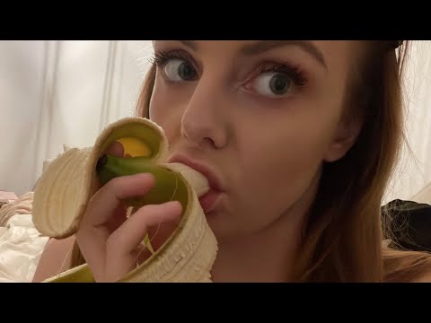 Asmr | one girl and a banana😏🍌me being jerky and talking about goals and OF