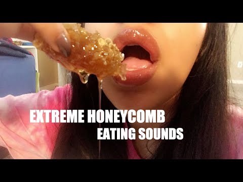 ASMR Eating Sticky Raw Honey Comb (Extremely Sticky/ Mouth Sounds)