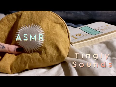 ASMR Tingly Assortment ~ visuals, fabrics, brush, tracing, gripping, whispers ~ LoFi