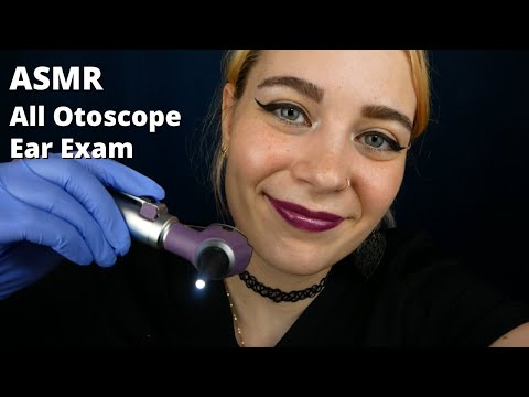 ASMR All Otoscope Ear Examination! 👂 Intense & Up Close Ear Sounds 💜 | Soft Spoken Medical RP