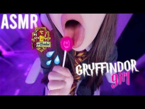 ASMR 😈💦 GRYFFINDOR GIRL eating LOLLIPOP