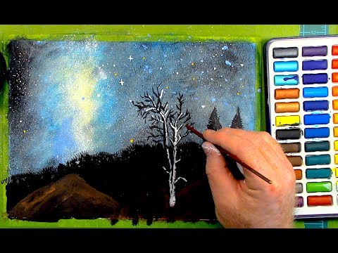 Painting a Milky Way Sky - Relaxing ASMR No.2